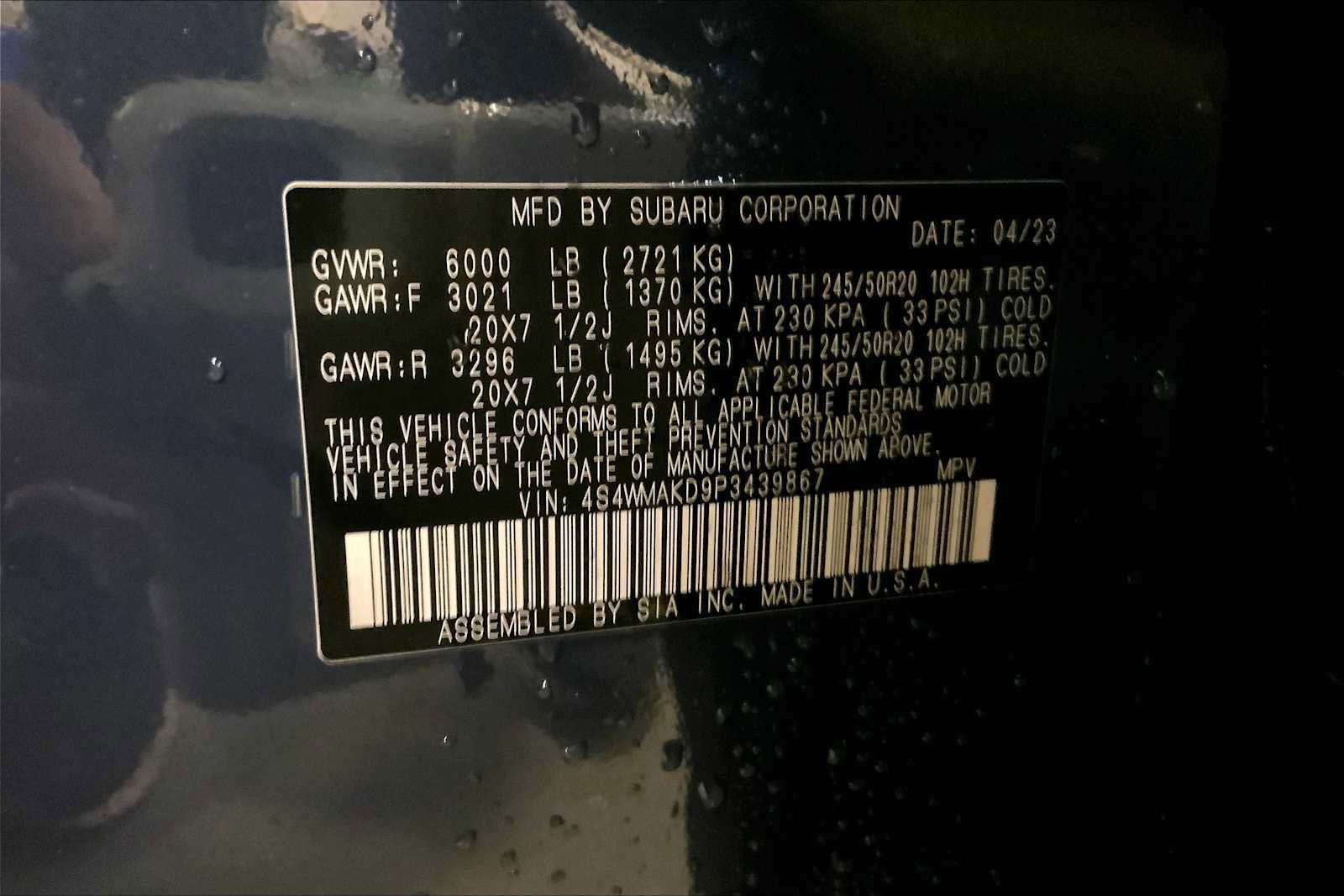 Certified 2023 Subaru Ascent Onyx Edition Limited image 33