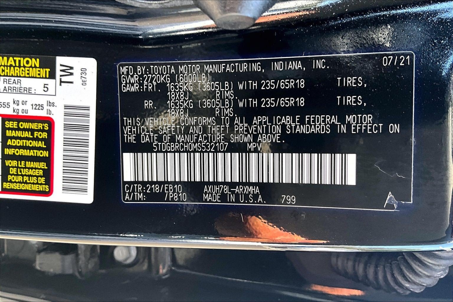 Used 2021 Toyota Highlander XLE AWD/4WD image 31