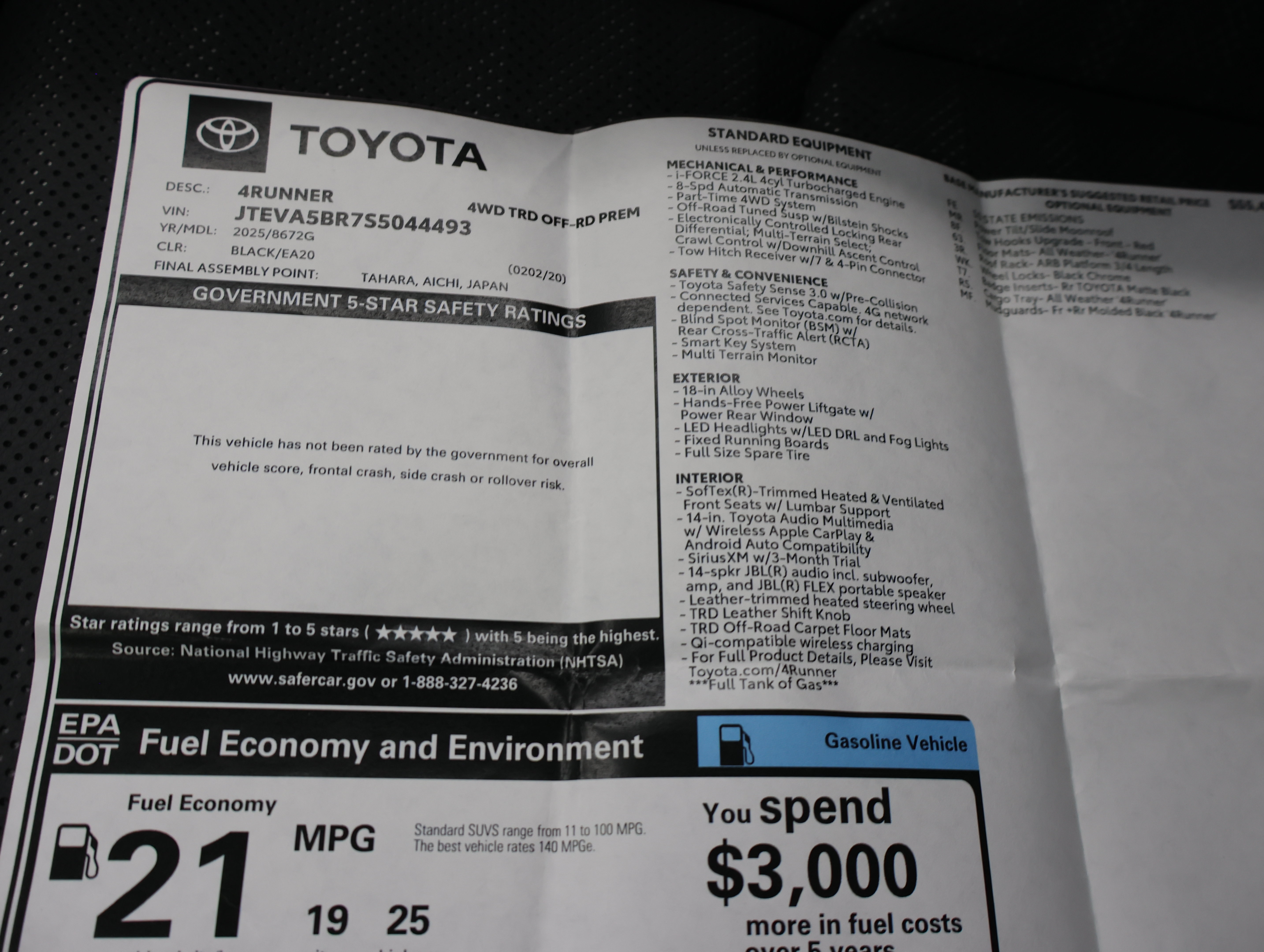 Used 2025 Toyota 4Runner TRD Off-Road Premium AWD/4WD image 61