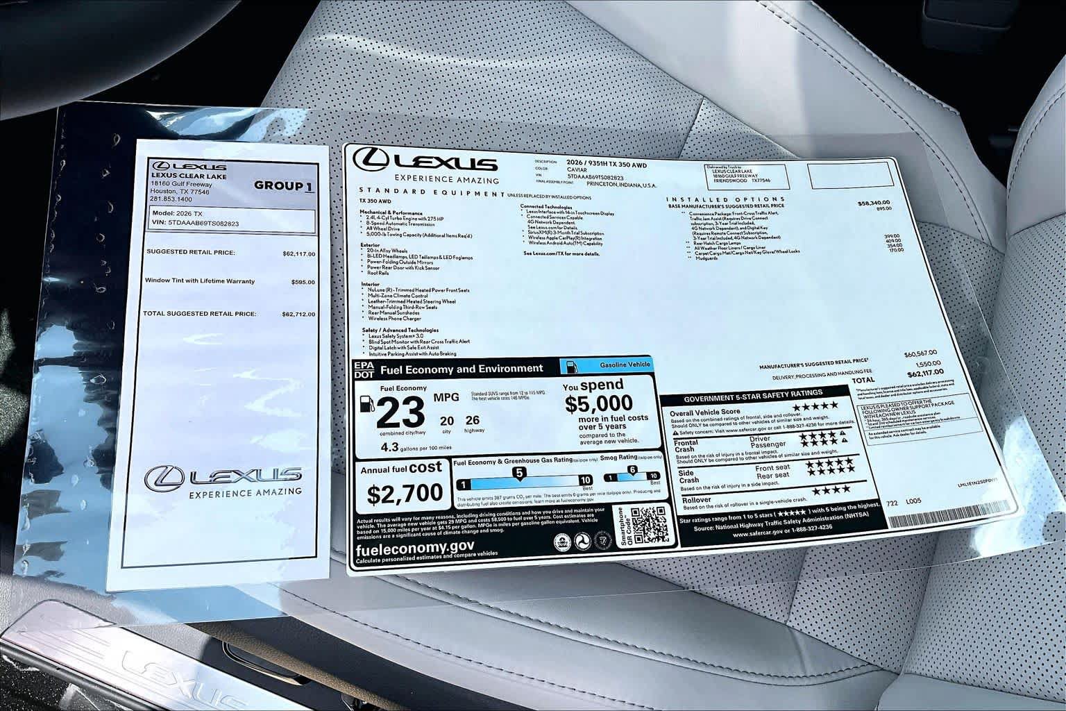 New 2026 Lexus TX 350 AWD image 21