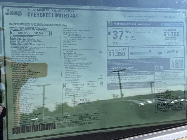 New 2026 Jeep Cherokee Limited AWD/4WD image 13