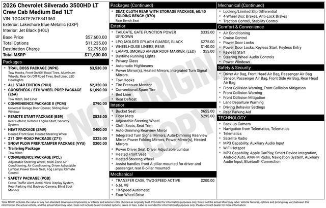 New 2026 Chevrolet Silverado 3500 LT w/ Trail Boss Package AWD/4WD image 35