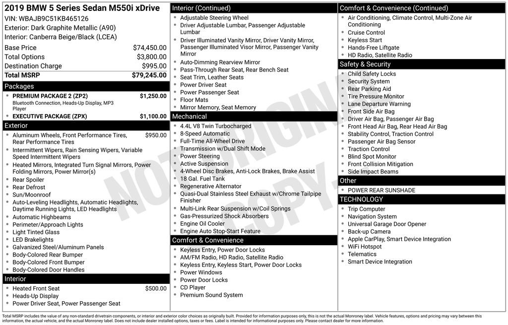 Used 2019 BMW M550i xDrive image 15