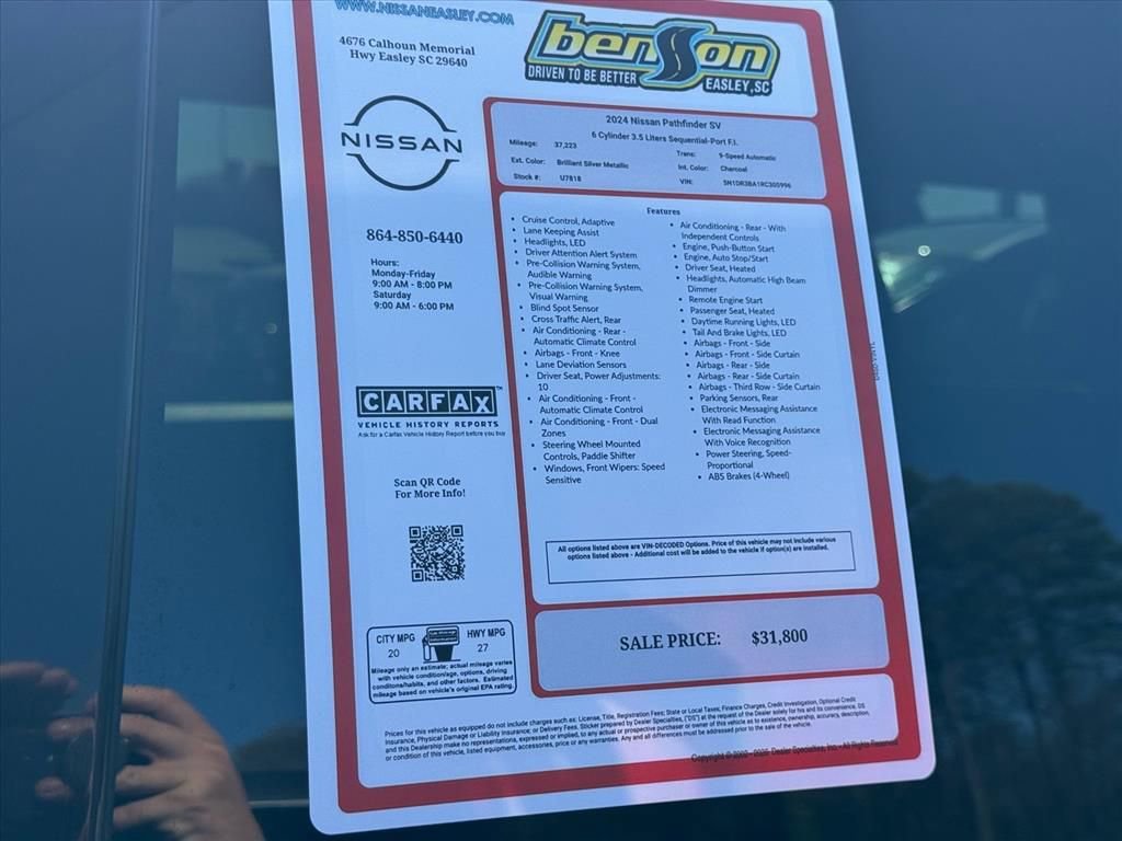 Certified 2024 Nissan Pathfinder SV image 25