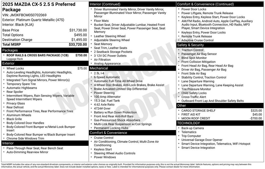 Certified 2025 MAZDA CX-5 AWD 2.5 S image 5