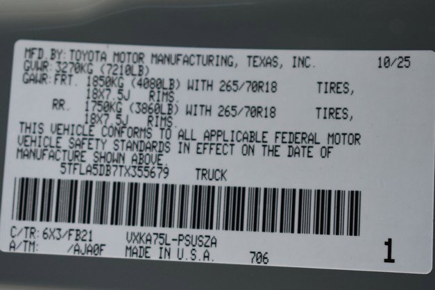 New 2026 Toyota Tundra SR5 image 15