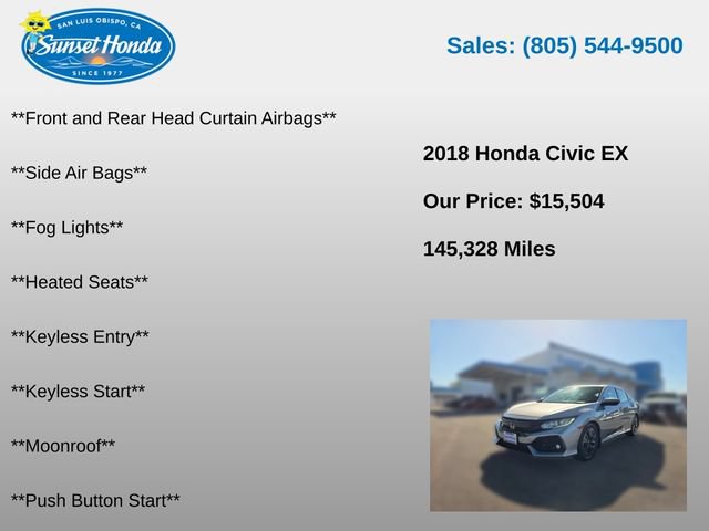 Used 2018 Honda Civic EX image 9
