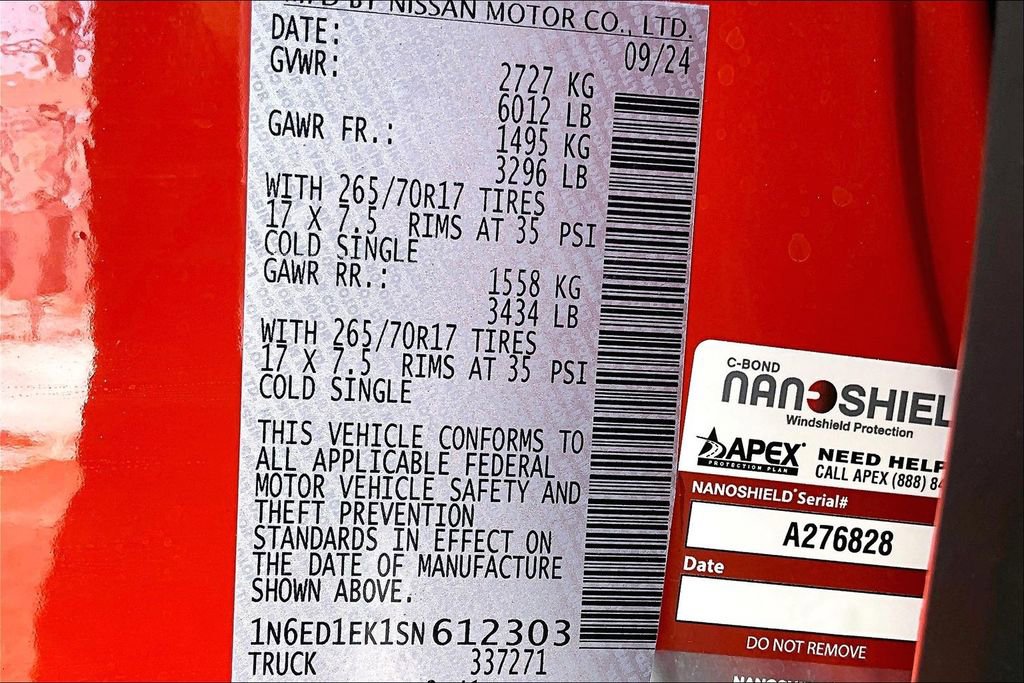 Used 2025 Nissan Frontier PRO-4X w/ Interior Protection Package image 43