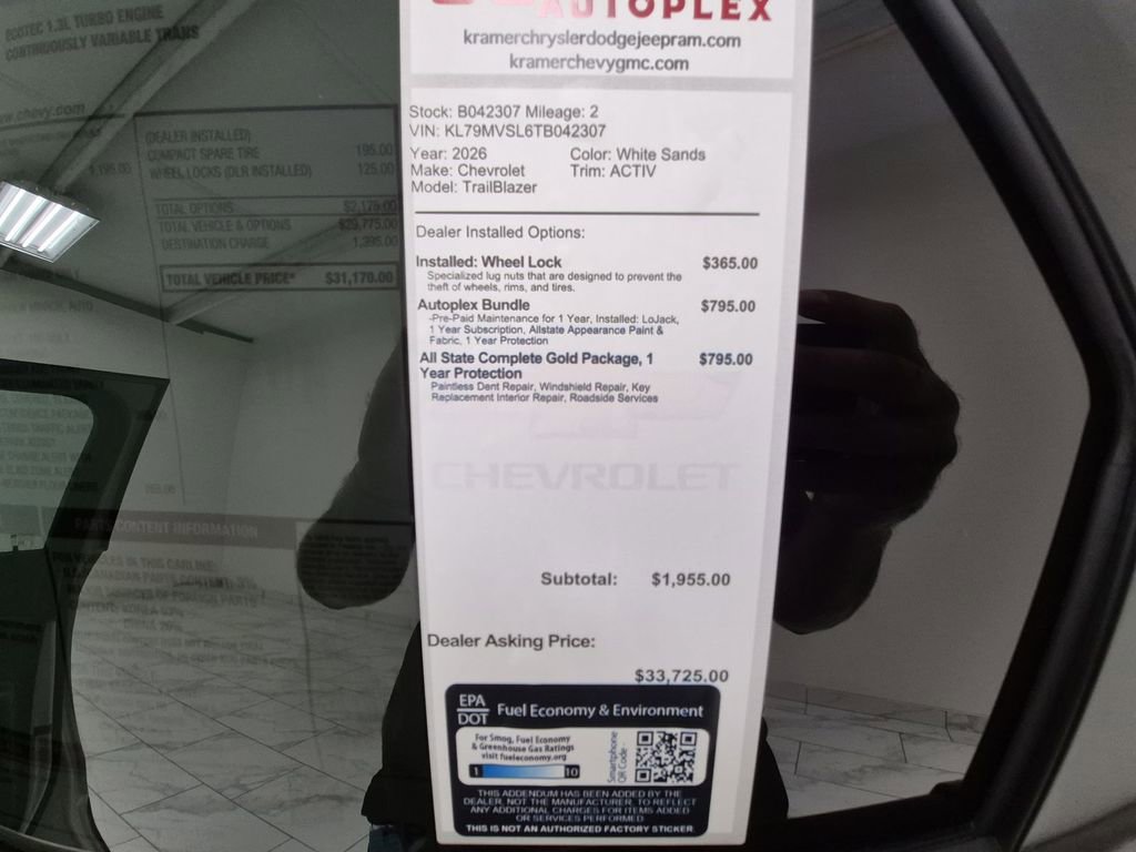 New 2026 Chevrolet TrailBlazer ACTIV w/ Convenience Package image 35