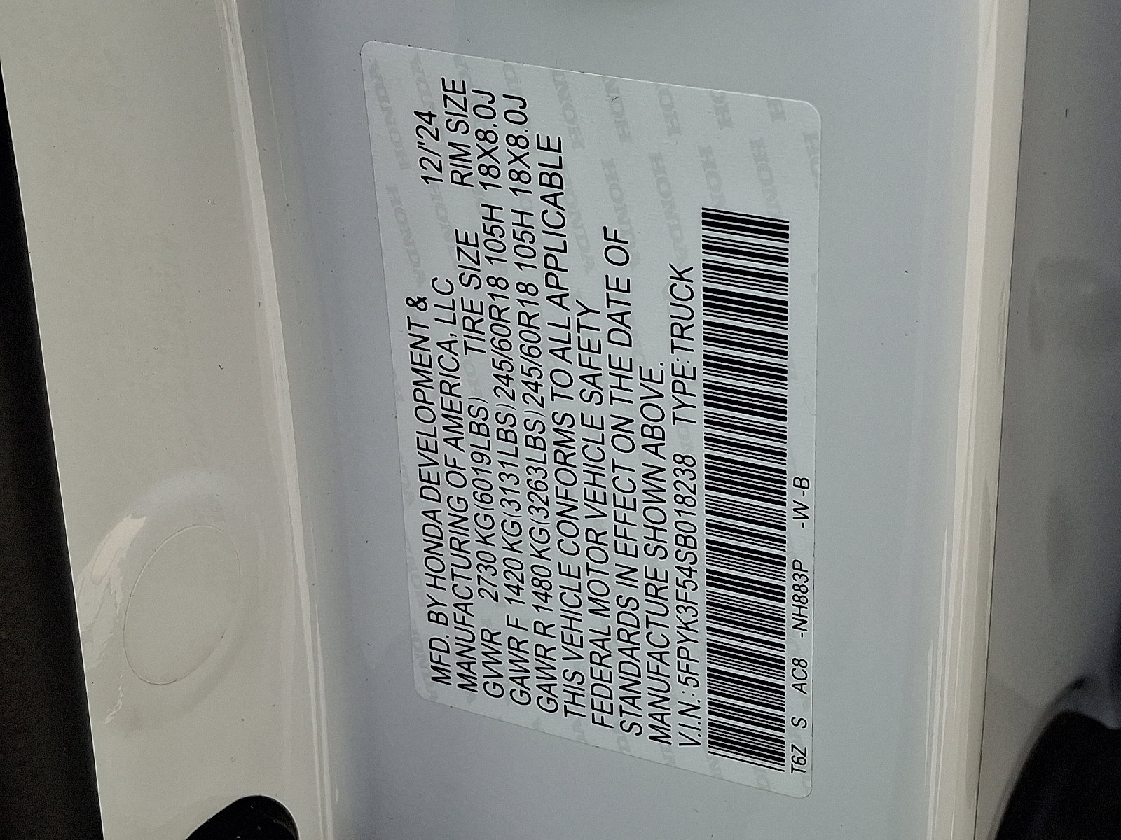 Certified 2025 Honda Ridgeline RTL image 28