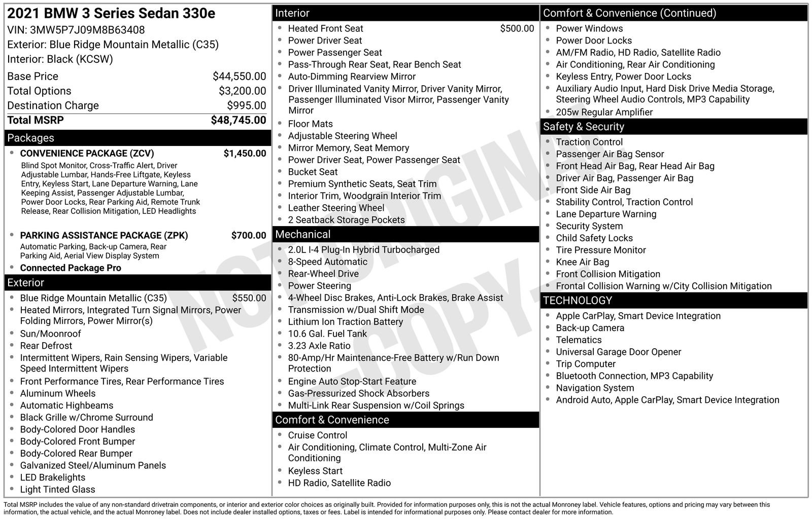 Used 2021 BMW 330e w/ Convenience Package image 6