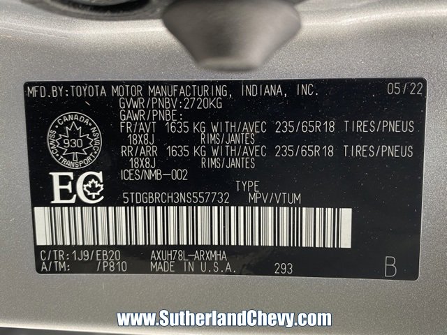 Used 2022 Toyota Highlander XLE image 53