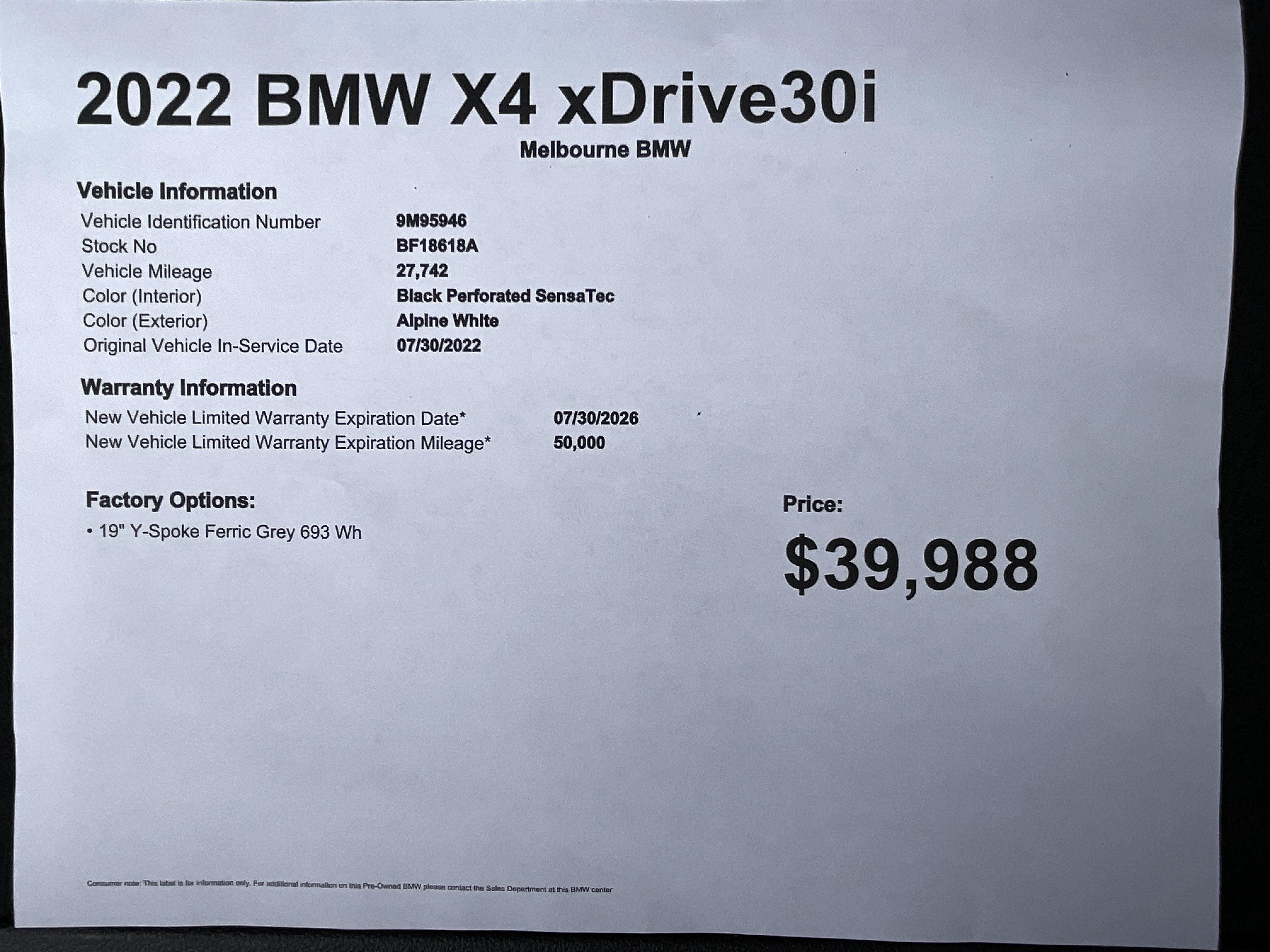 Used 2022 BMW X4 xDrive30i AWD/4WD image 36