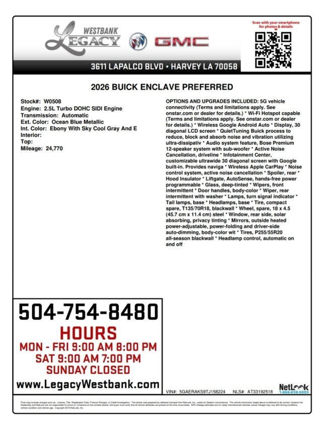 Used 2026 Buick Enclave Preferred FWD image 31