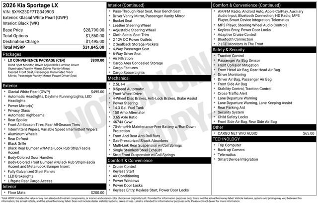 Certified 2026 Kia Sportage LX w/ LX Convenience Package image 6