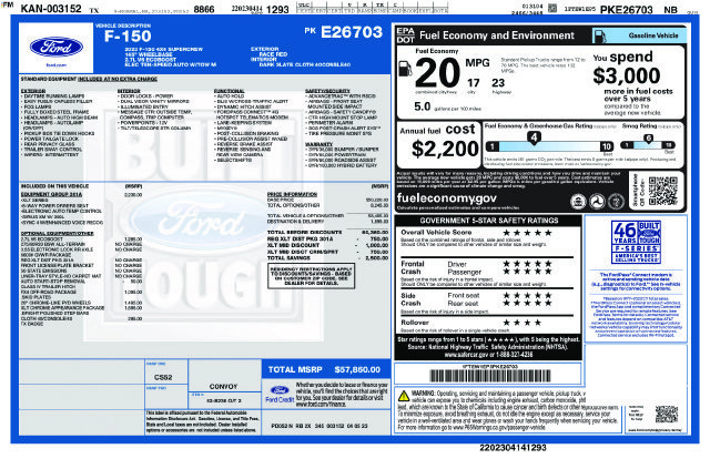 Used 2023 Ford F150 XLT w/ Equipment Group 301A Mid AWD/4WD image 7