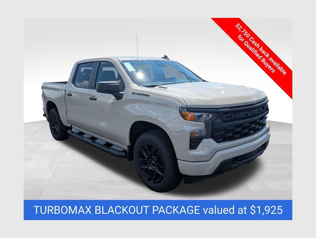 New 2026 Chevrolet Silverado 1500 Custom w/ Turbomax Blackout Package