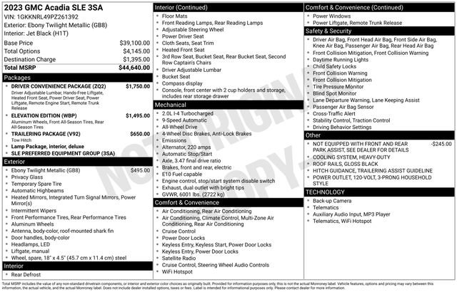 Used 2023 GMC Acadia SLE w/ Driver Convenience Package image 5