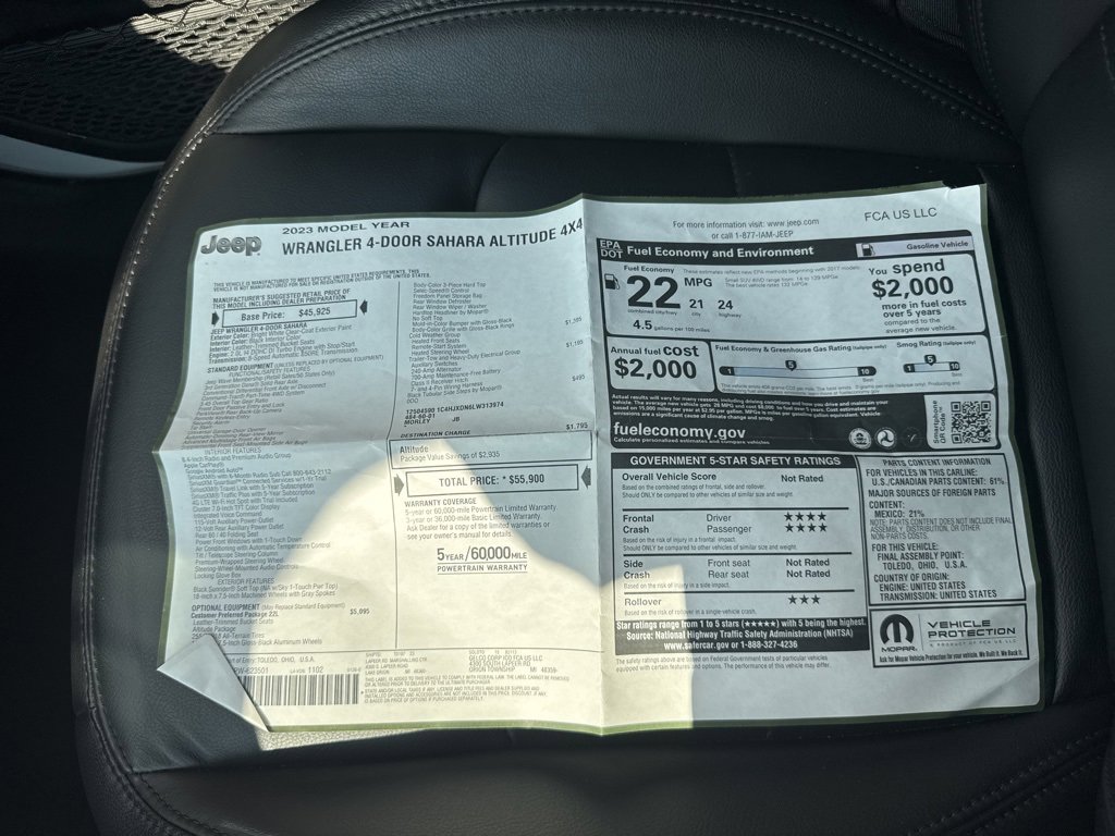Used 2023 Jeep Wrangler Altitude image 45