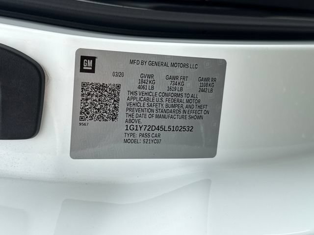 Used 2020 Chevrolet Corvette Stingray Preferred Cpe w/ 2LT Preferred Equipment Group RWD image 20