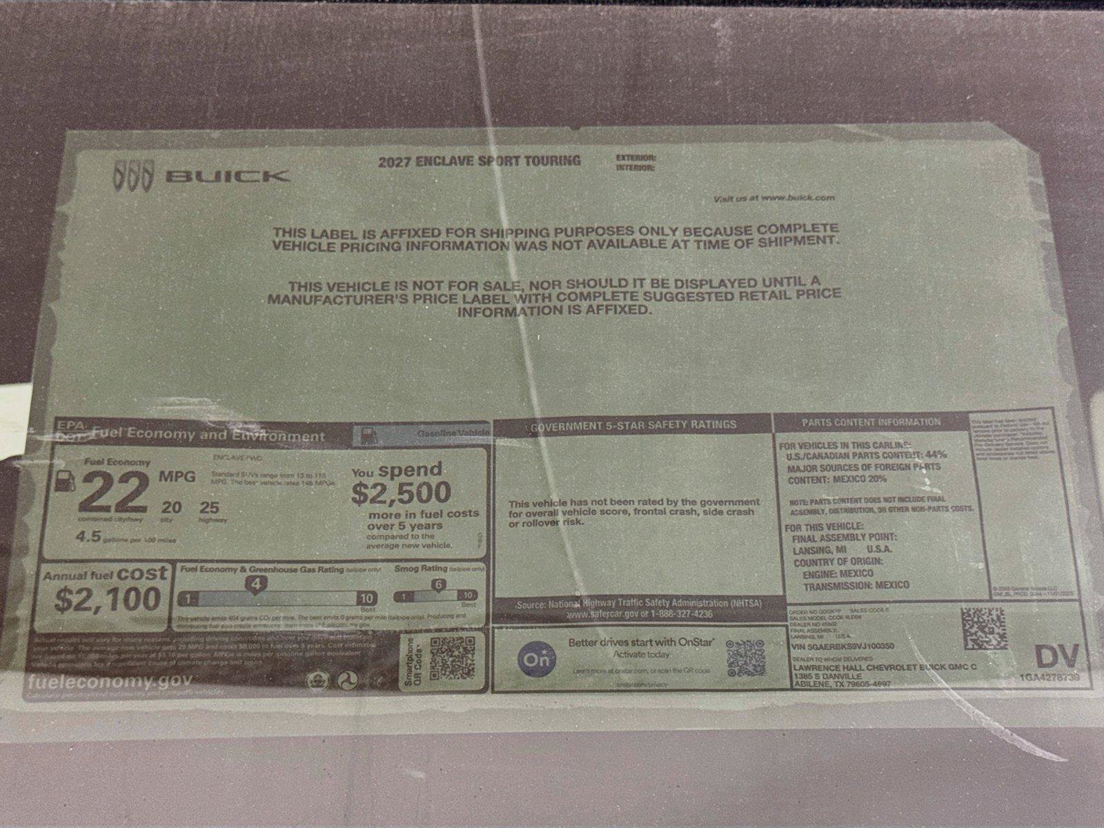 New 2027 Buick Enclave Sport Touring w/ Power Package FWD image 20