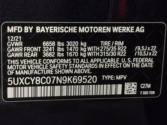 Used 2022 BMW X6 M50i w/ Executive Package image 47