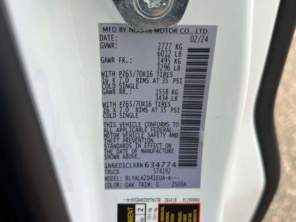 Certified 2024 Nissan Frontier S w/ Technology Package image 15