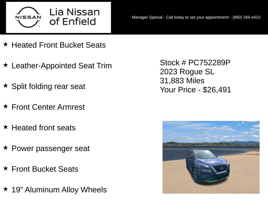 Used 2023 Nissan Rogue SL w/ SL Premium Package AWD/4WD image 30