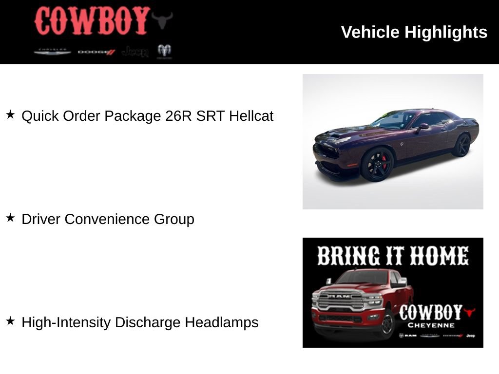 Used 2022 Dodge Challenger SRT Hellcat w/ Plus Package RWD image 2
