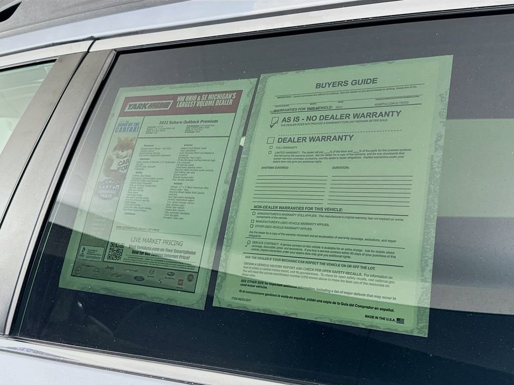 Used 2022 Subaru Outback Premium image 13