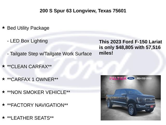 Used 2023 Ford F150 Lariat w/ Equipment Group 502A High image 20