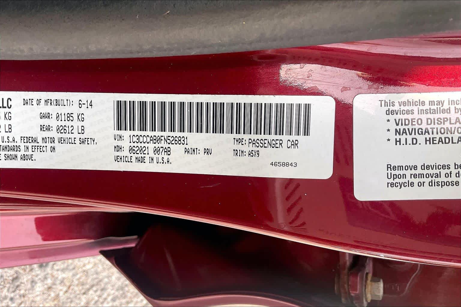 Used 2015 Chrysler 200 Limited w/ Convenience Group FWD image 35