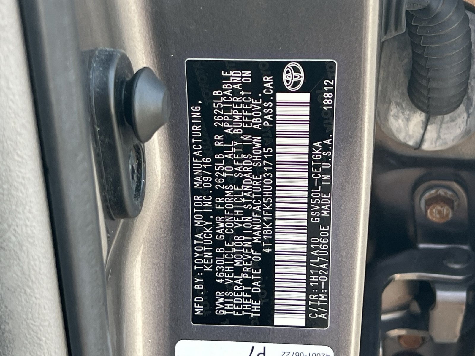 Used 2017 Toyota Camry XLE FWD image 68