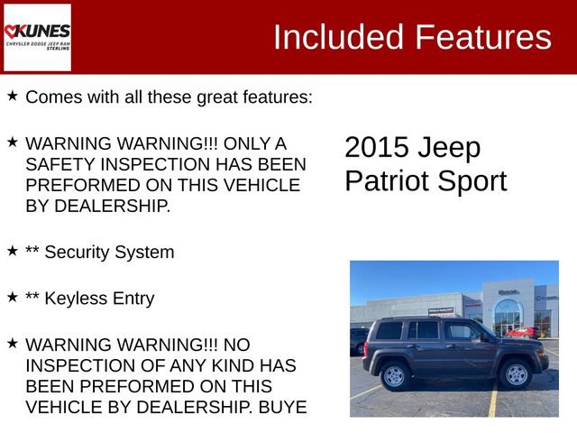 Used 2015 Jeep Patriot Sport image 3