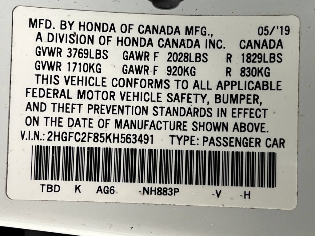 Used 2019 Honda Civic Sport image 66