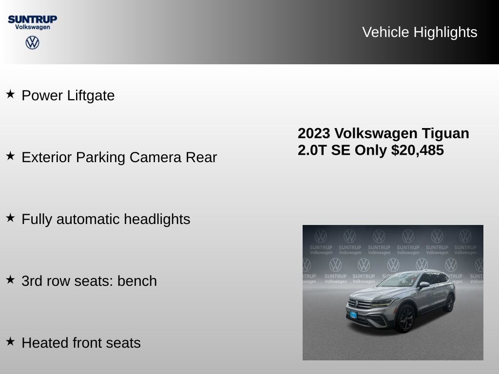Used 2023 Volkswagen Tiguan SE w/ Panoramic Sunroof Package FWD image 16