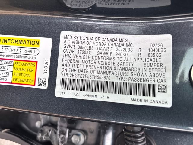 New 2026 Honda Civic Sport image 30