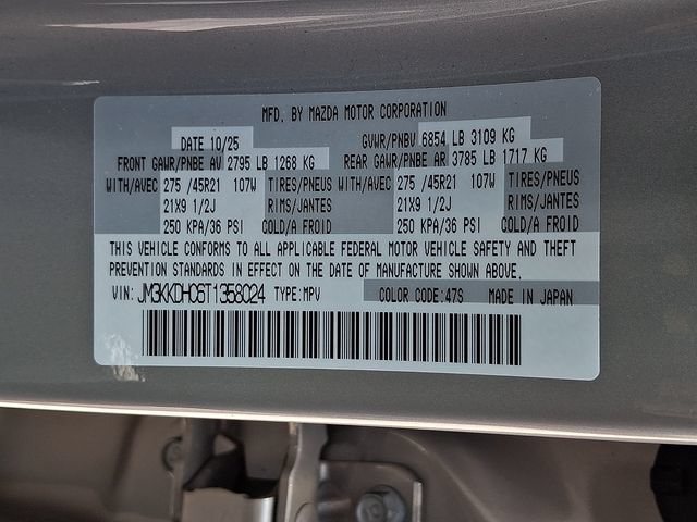 Certified 2026 MAZDA CX-90 3.3 Turbo S w/ Premium Package AWD/4WD image 31