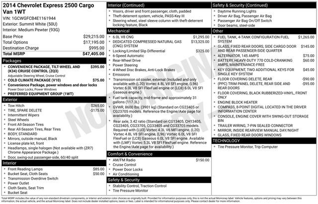 Used 2014 Chevrolet Express 2500 RWD image 18