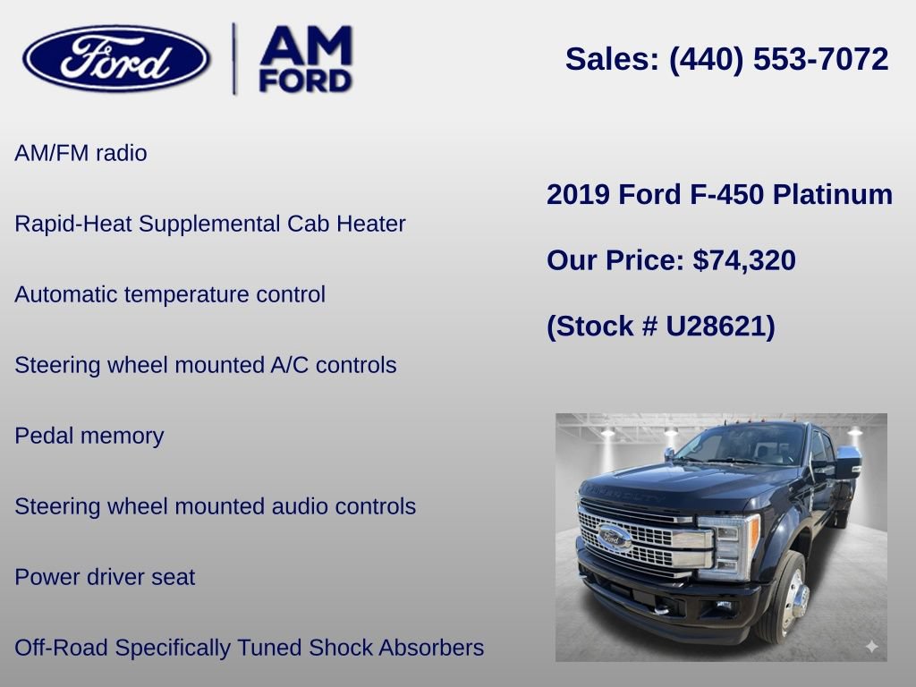 Used 2019 Ford F450 Platinum w/ Platinum Ultimate Package AWD/4WD image 18