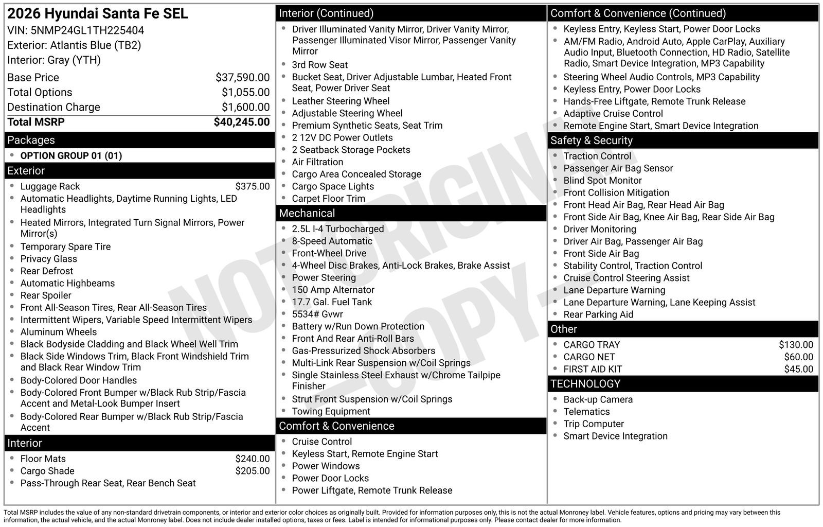 New 2026 Hyundai Santa Fe SEL FWD image 20