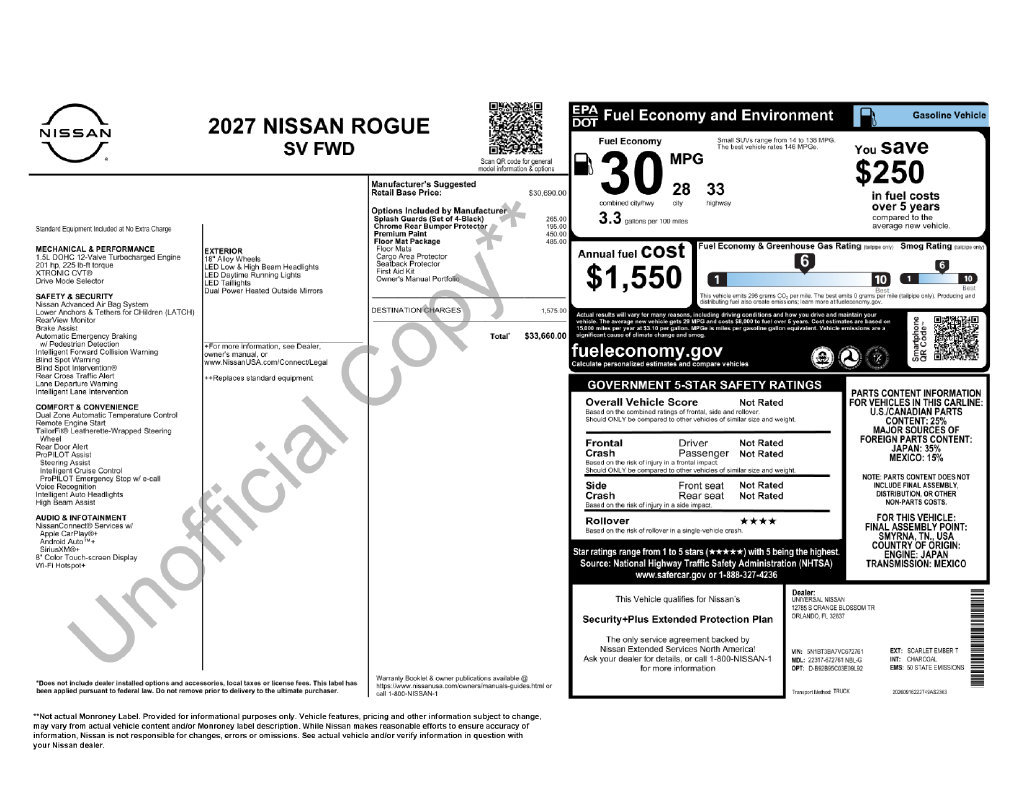 New 2027 Nissan Rogue SV FWD image 5