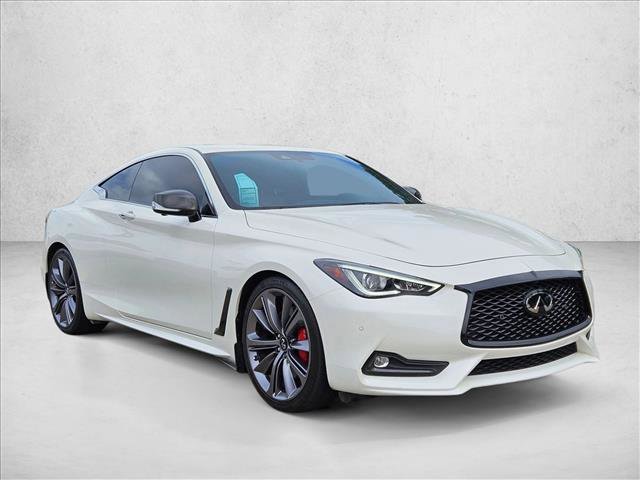 Used 2022 INFINITI Q60 Red Sport 400 w/ Carbon Fiber Package RWD video 3