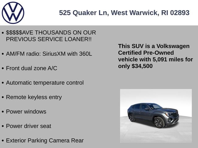 Certified 2025 Volkswagen Atlas Cross Sport SE image 7