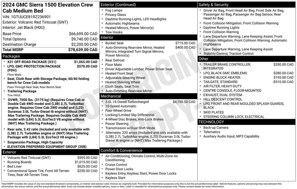 Used 2024 GMC Sierra 1500 Elevation w/ X31 Off-Road Package AWD/4WD image 5