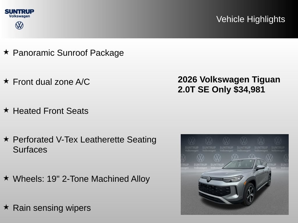 Used 2026 Volkswagen Tiguan SE AWD/4WD image 7