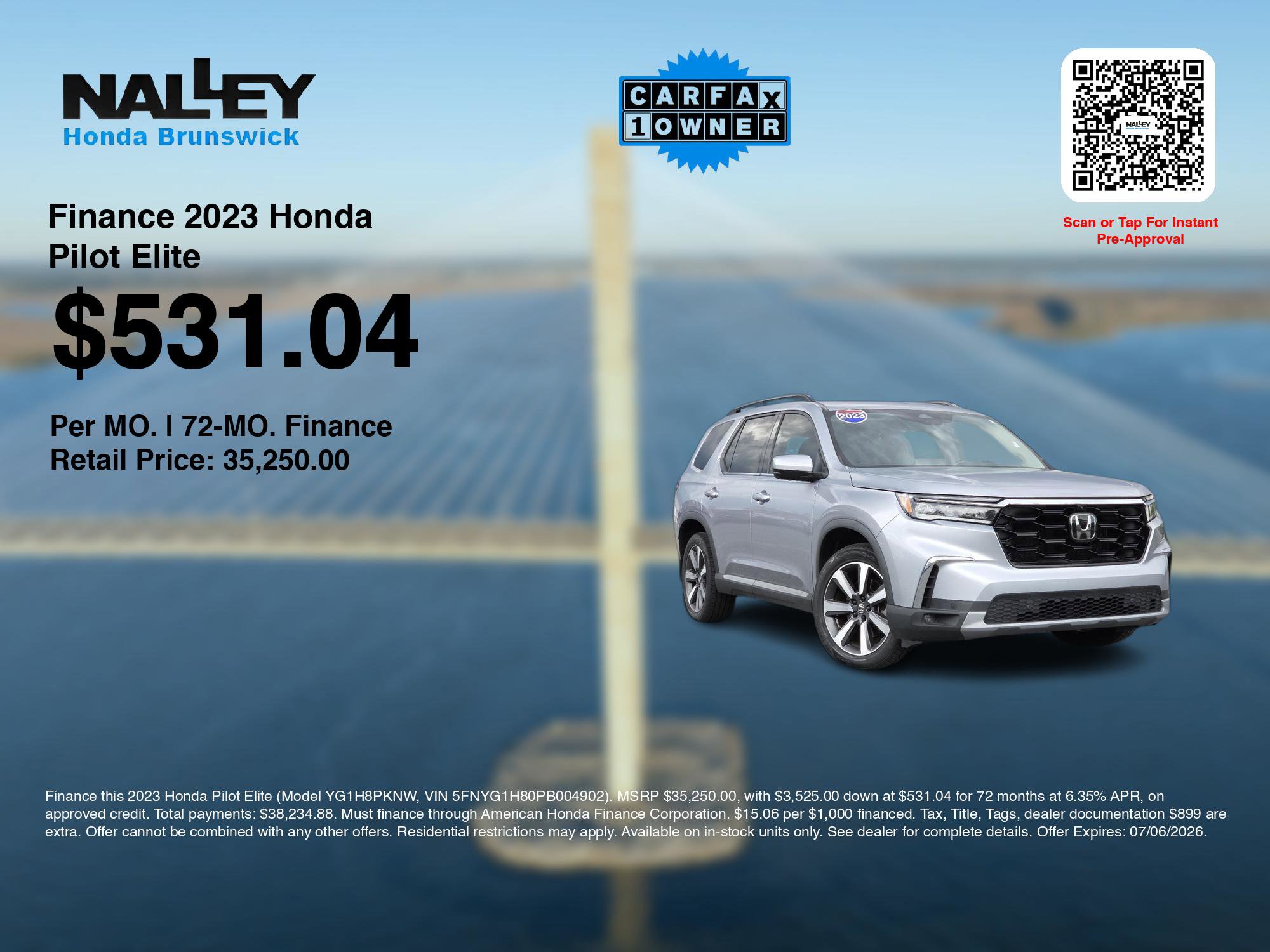 Certified 2023 Honda Pilot Elite image 3