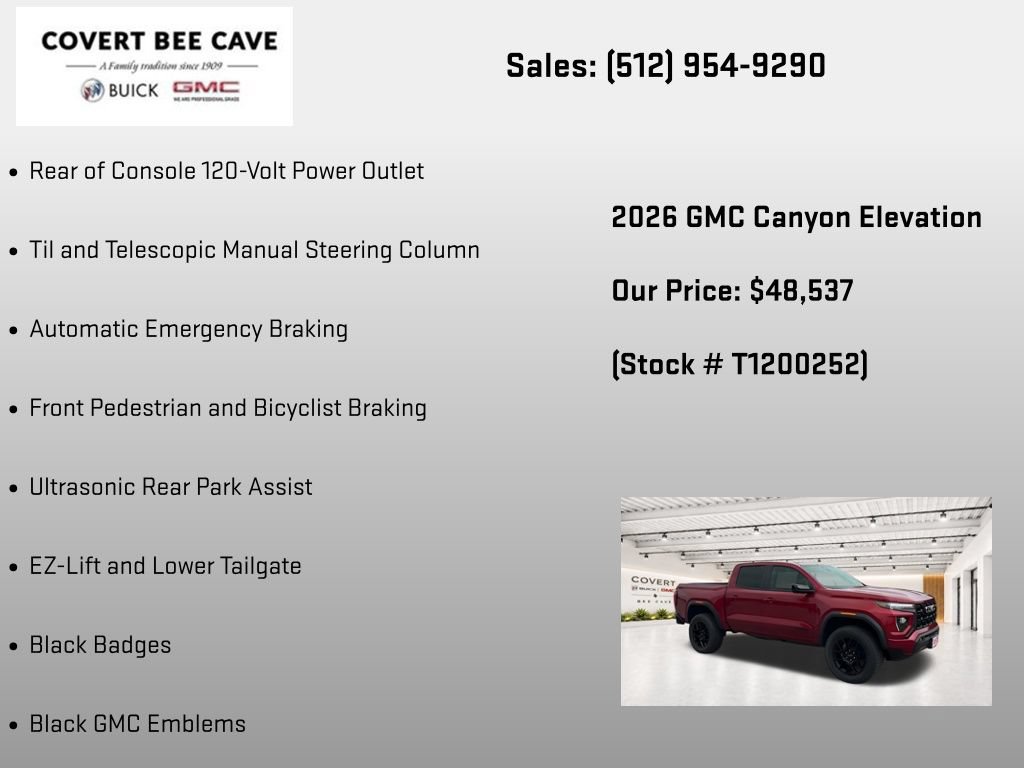 New 2026 GMC Canyon Elevation w/ Convenience Package AWD/4WD image 30