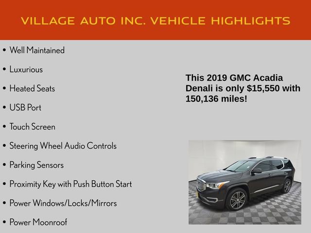 Used 2019 GMC Acadia Denali w/ Technology Package image 7