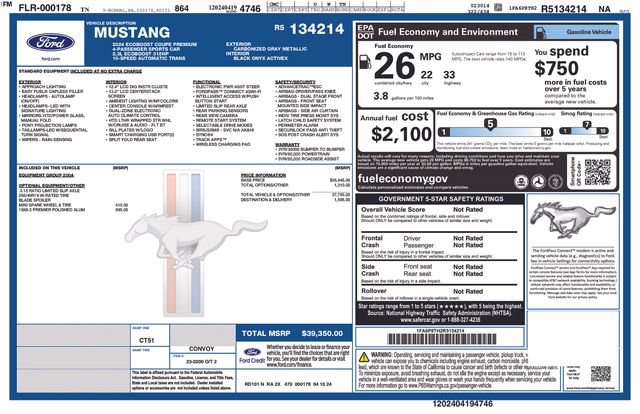 Used 2024 Ford Mustang Premium RWD image 30